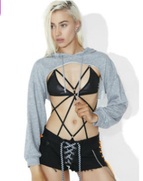 Sudadera con Hombros Caídos y Detalles Recortados - Image 11