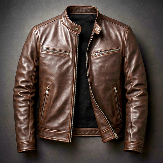 Chaqueta de Cuero PU para Motociclista con Cuello Alzado - Image 7