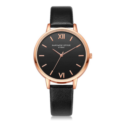Reloj de Moda para Mujer con Correa de Cuero PU y Detalles Dorado Rosado - Image 6