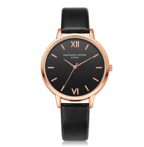 Reloj de Moda para Mujer con Correa de Cuero PU y Detalles Dorado Rosado - Image 6