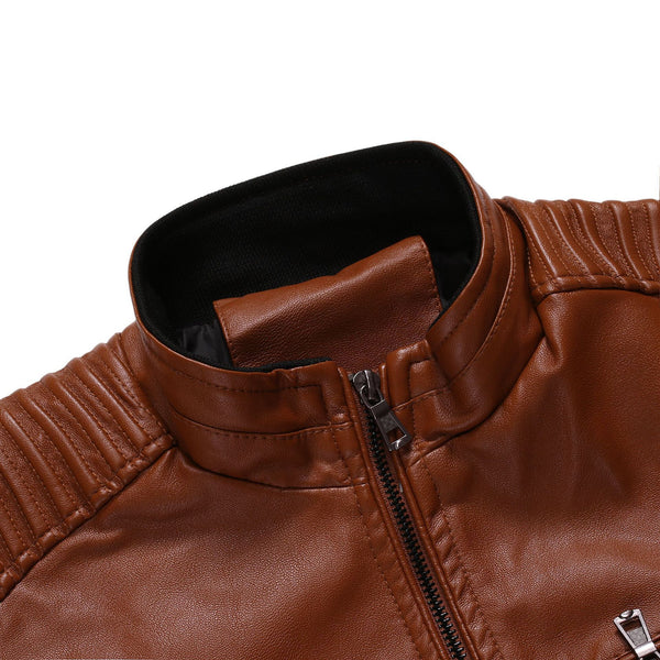 Chaqueta de Cuero para Motocicleta Talla Grande