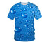 Playera Hombre Estampado Raindrop 3D Manga Corta Moda Trendy