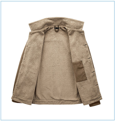 Chaqueta de Cachemira Gruesa para Hombre - Corte Holgado y Casual - Image 8