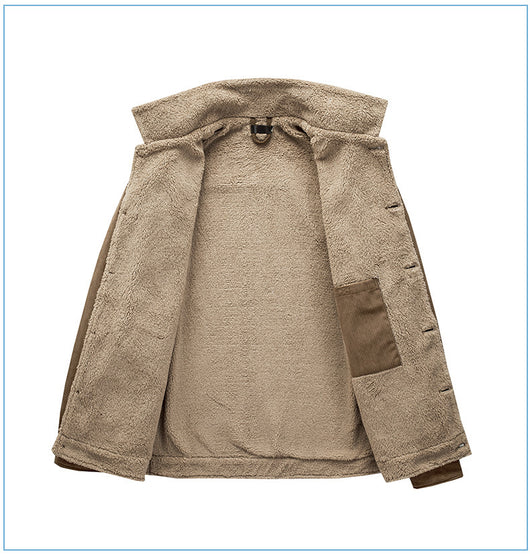 Chaqueta de Cachemira Gruesa para Hombre - Corte Holgado y Casual - Image 8