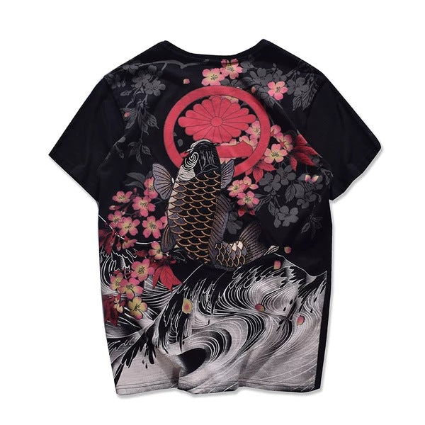 Chaqueta Bordada Dragón Volador y Flor de Cerezo Yokosuka Doble Cara