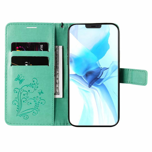 Funda de Cuero para Teléfono con Mariposa Prensada - Image 24
