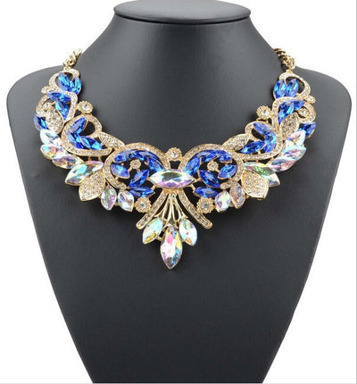 Collar Flor de Aleación de Diamante para Mujeres - Image 9