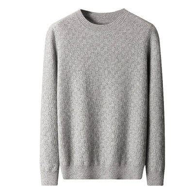 Suéter de Cachemira Gruesa para Hombre - Cuello Redondo Elegante para Otoño e Invierno - Image 5