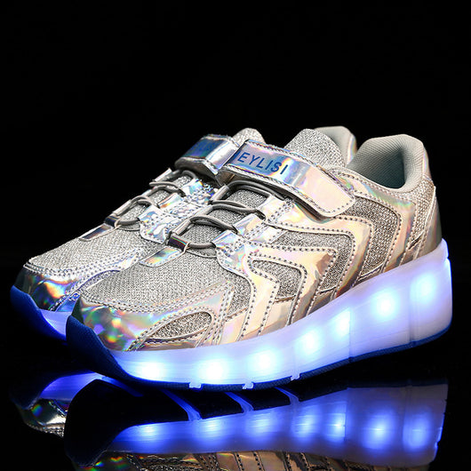 Zapatillas con Ruedas LED USB Recargables - Doble Rueda Luminosa - Image 11