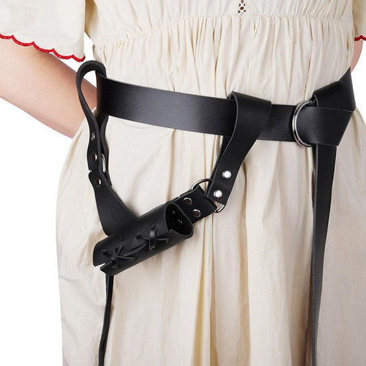 Cinturón Medieval Crusader con Espada Colgante en Cuero PU