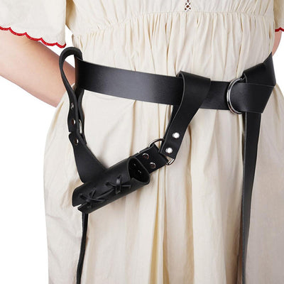 Cinturón Medieval Crusader con Espada Colgante en Cuero PU