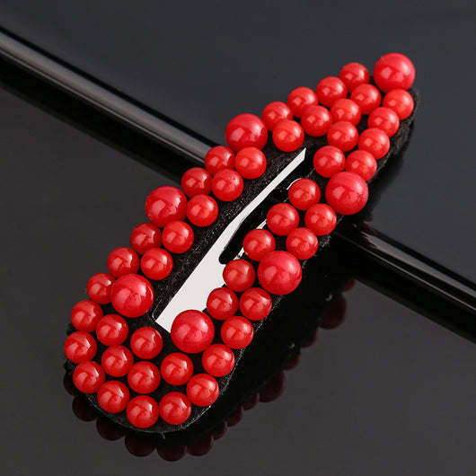 Broche de Cabello Perla Gota con Remaches - Versátil y Elegante - Image 8