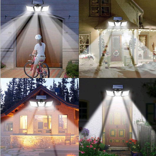 Lámpara Solar Exterior con Sensor de Movimiento Multi Cabezal - Image 10