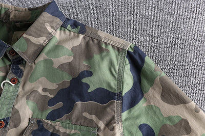 Camisa Overol Camuflado Lavado Clásico Manga Larga para Hombre - Image 11