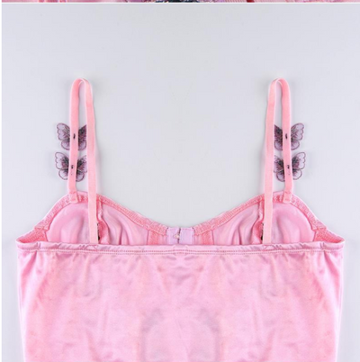 Camiseta de Satén con Cierre de Gancho y Diseño Mariposa para Mujer - Image 7