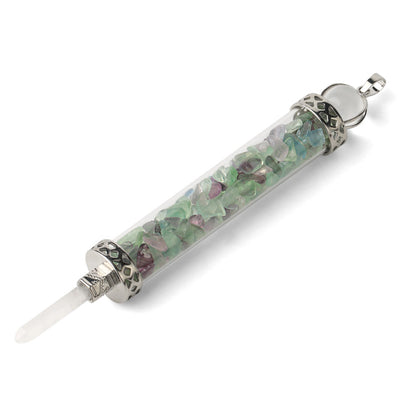 Colgante Cristal Rodolita con Alas - Botella de Deseos Artesanal - Image 11