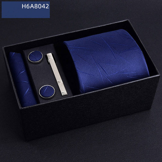 Corbata Ejecutiva Rayas Azul y Negro 8cm - Image 35