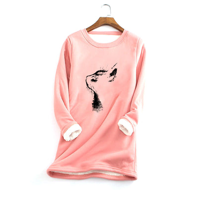 Sudadera Estampada con Pelaje para Mujer - Diseño Gato - Image 14
