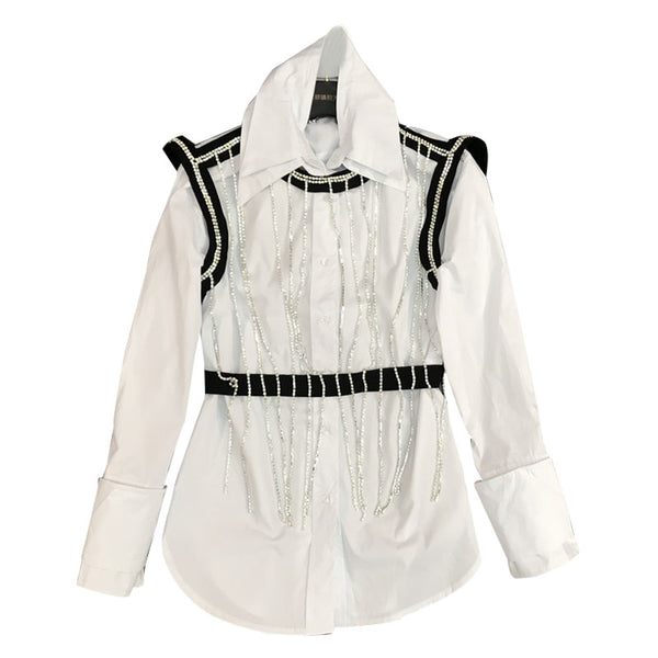 Chaleco Brillante con Cristales de Moda