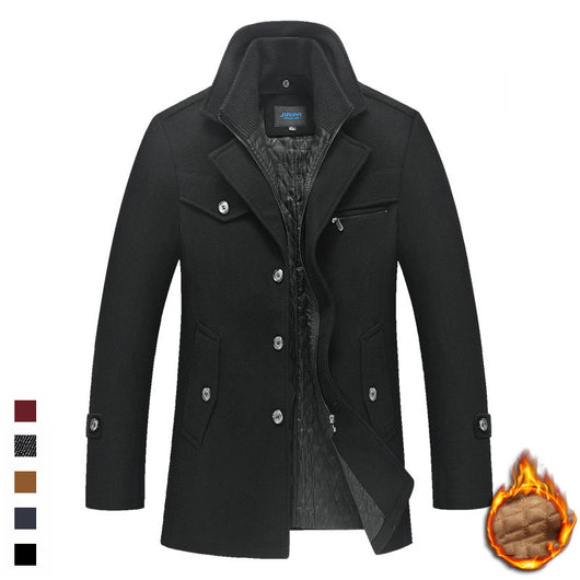Abrigo de Lana para Hombre Otoño Invierno - Cuello Solapa Premium - Image 6
