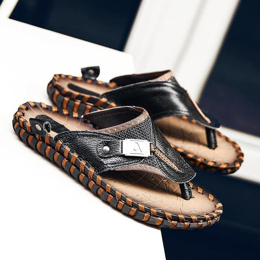Sandalias de Cuero para Hombre - Cómodas Chanclas de Playa y Casual - Image 6