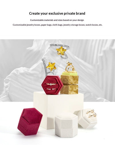 Caja de Terciopelo Hexagonal para Joyas Premium - Image 22