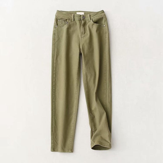 Jeans de Cintura Alta Ajuste Versátil para Mujer - Image 8
