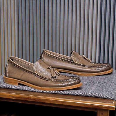Zapatos de Cuero Genuino Estilo Inglés Transpirables para Hombre - Image 4