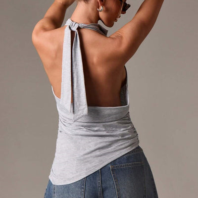 Top Halter Ajustado sin Mangas para Mujer - Diseño Sensual y Moderno - Image 3