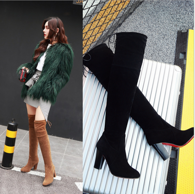 Botas Altas de Tacón Grueso para Mujer con Caña Elástica - Image 4