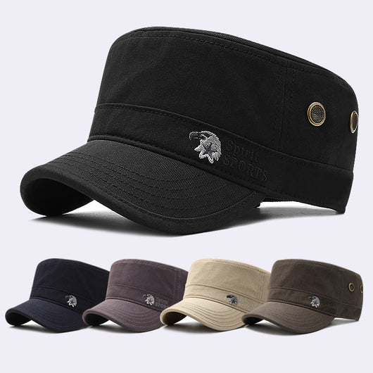Gorra Plana de Algodón Puro para Otoño Invierno