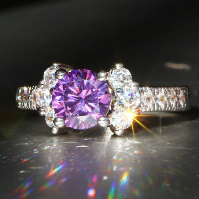 Anillo de Compromiso Princesa Champagne con Gema Europea - Image 4