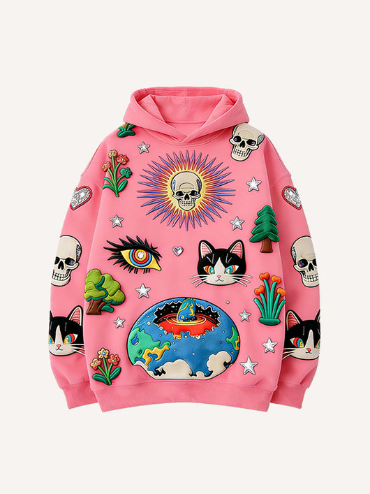 Sudadera Estampada con Capucha para Hombre - Image 4