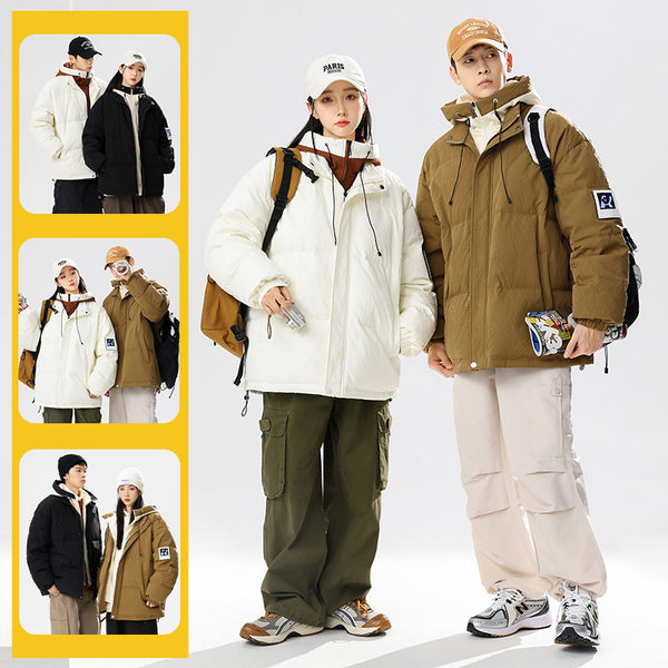 Chaqueta de Plumón 90% Pato Blanco Unisex - Abrigo Suelto y Cálido