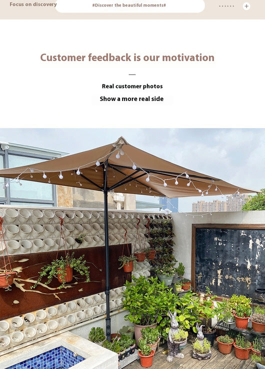 Sombrilla Rectangular Impermeable para Terraza y Patio - Protección Solar 4 Esquinas - Image 29