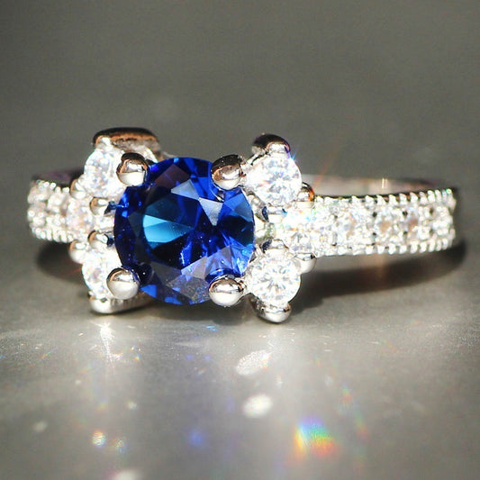Anillo de Compromiso Princesa Champagne con Gema Europea - Image 2