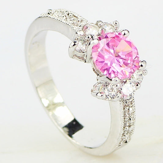 Anillo de Compromiso Princesa Champagne con Gema Europea
