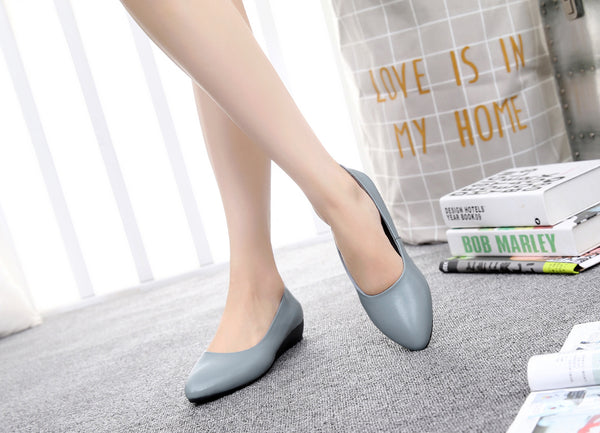 Zapatos Planos de Cuero con Suela Antideslizante y Comfort Total