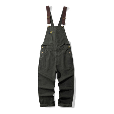 Pantalón de Trabajo Tipo Peto Canvas a Rayas para Leñador y Ferrocarril - Image 11