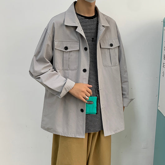 Chaqueta Camisa Manga Larga con Bolsillos Decorados para Hombre - Image 10