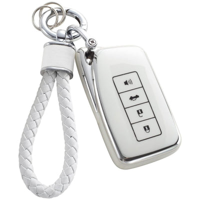 Funda Protectora para Llaves de Auto con Diseño Plateado y Llavero Elegante - Image 5