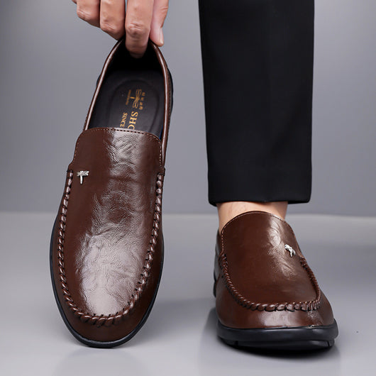 Zapatos Casuales de Cuero Transpirable para Hombre con Suela Suave - Image 3