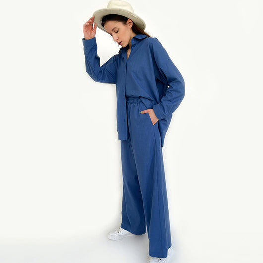 Camisa Larga de Algodón y Lino para Mujer - Colección Otoño Temprano - Image 14