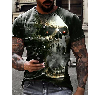 Camiseta Oversize Manga Corta con Impresión 3D para Hombre - Image 9