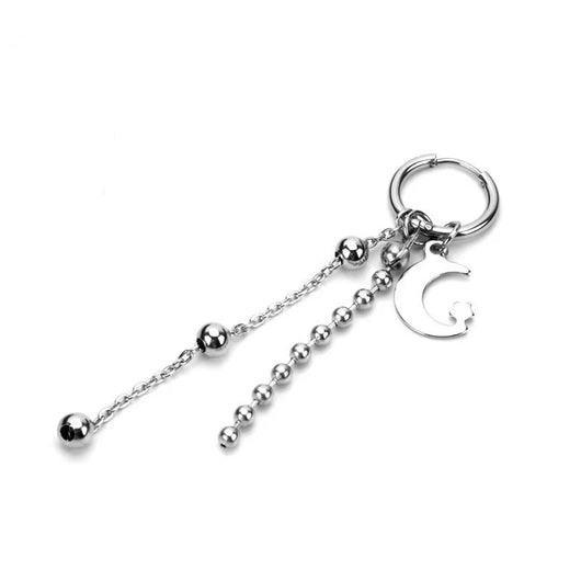 Cadena Cruz de Acero Inoxidable Personalizada para Hombre con Borla y Aros Largos - Image 4