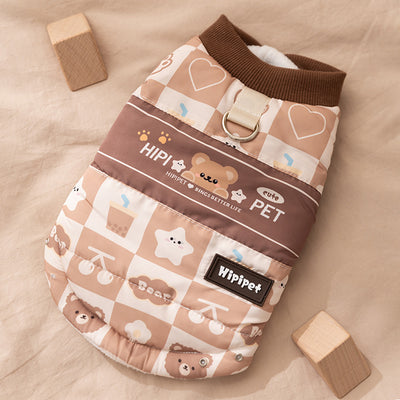 Abrigo Acolchado para Gatos y Perros - Chaleco Térmico Retro con Diseño Estampado - Image 9