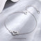 Pulsera Tobillera de Plata Esterlina 925 con Diamante Love