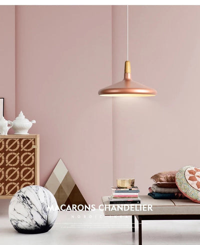 Lámpara Colgante Nórdica de Madera Sólida y Aluminio Diseño Minimalista - Image 32