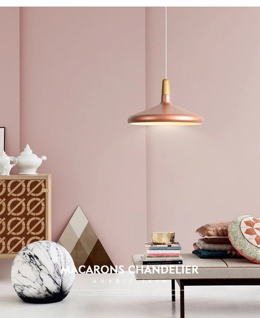 Lámpara Colgante Nórdica de Madera Sólida y Aluminio Diseño Minimalista - Image 32
