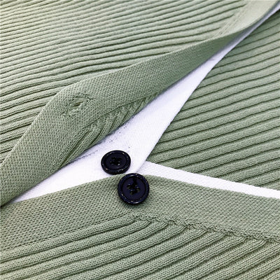 Cardigan Tejido Falsa Dos Piezas Mujer Cuello V Manga Larga - Image 69